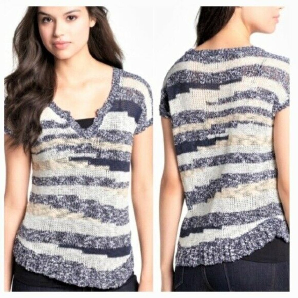 Lucky Brand Bernice Space Dye Sweater Top Small